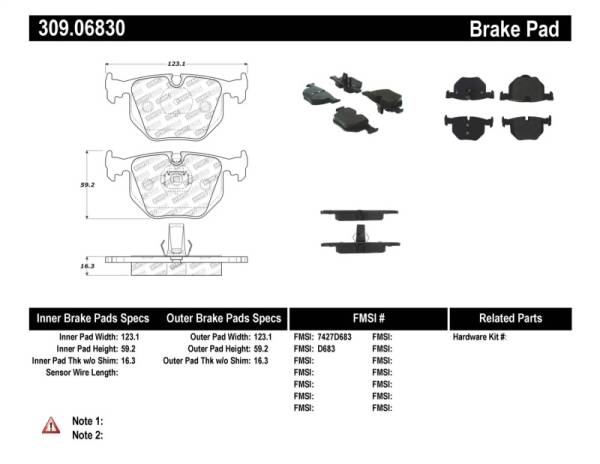 StopTech - StopTech Performance 01-07 BMW M3 E46 / 00-04 M5 / 04-09 X3 / 00-06 X5 / 1/06-09 Z4 / 9/00-07 330 /