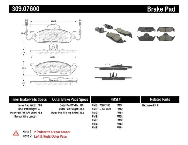 StopTech - StopTech Performance Brake Pads