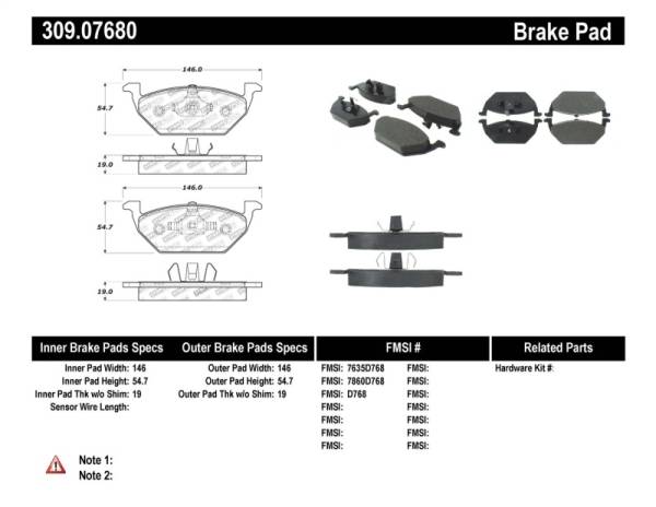 StopTech - StopTech Performance Brake Pads