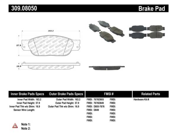 StopTech - StopTech Performance Brake Pads