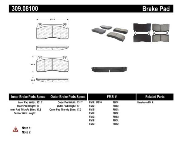 StopTech - StopTech Performance 88-92 Ferrari F40 / 94-97 F50 Front & Rear Brake Pads