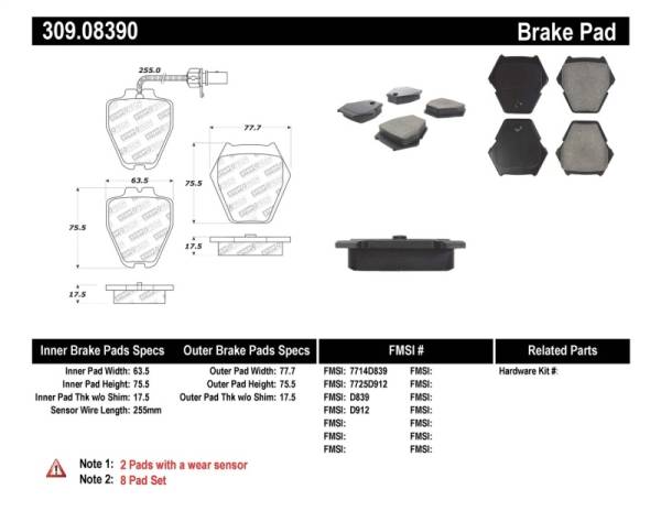 StopTech - StopTech Performance Brake Pads