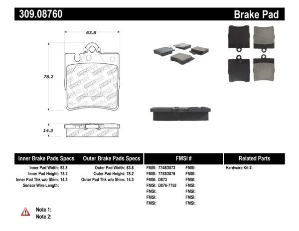 StopTech - StopTech Performance Brake Pads