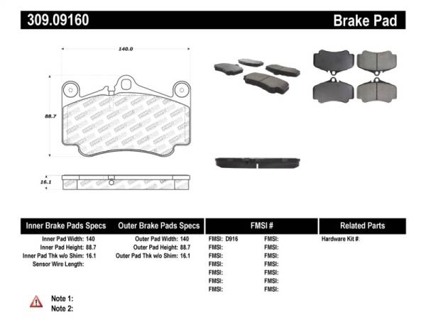 StopTech - StopTech Performance Brake Pads