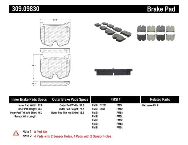 StopTech - StopTech Performance Brake Pads