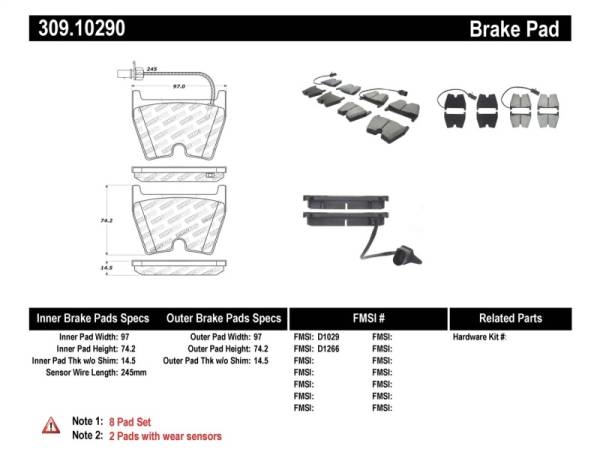 StopTech - StopTech Performance Brake Pads