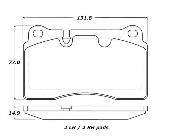 StopTech - StopTech Performance 14-17 Volkswagen Touareg Front Brake Pads