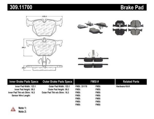 StopTech - StopTech Performance 06 BMW 330 Series (Exc E90) / 07-09 335 Series Rear Brake Pads