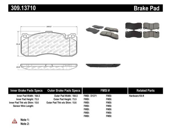 StopTech - StopTech Performance 08-09 BMW 128i/135i Coupe Front Brake Pads