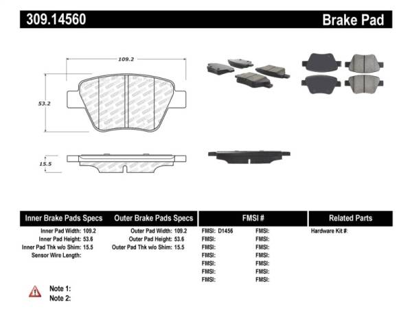 StopTech - StopTech Performance Volkswagen Rear Brake Pads