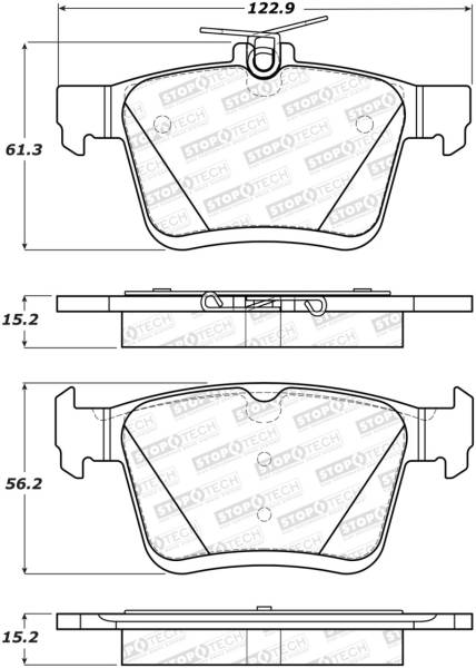 StopTech - StopTech 2014 Acura TSX Sport Performance Rear Brake Pads