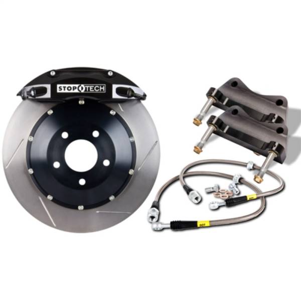 StopTech - StopTech 95-99 BMW M3 (E36) BBK Rear ST-40 Black Calipers 332x32 Slotted Rotors