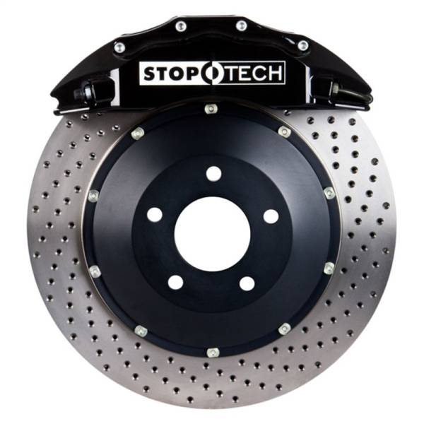 StopTech - StopTech Porsche 911 05-10 Carrera Front BBK ST-60 Caliper Black / 2pc Drilled 380x32mm Rotor