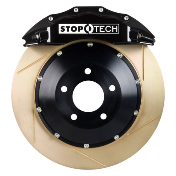 StopTech - StopTech Porsche 911 05-10 Carrera Front BBK ST-60 Caliper Black / 2pc Zinc Slotted 380x32mm Rotor