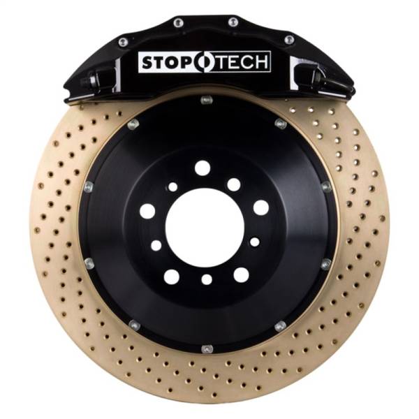 StopTech - StopTech Porsche 911 05-10 Carrera Front BBK ST-60 Caliper Black / 2pc Zinc Drilled 380x32mm Rotor