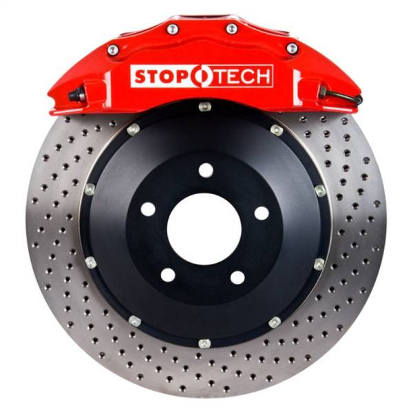 StopTech - StopTech Porsche 911 05-10 Carrera Front BBK ST-60 Caliper Red / 2pc Drilled 355x35mm Rotor