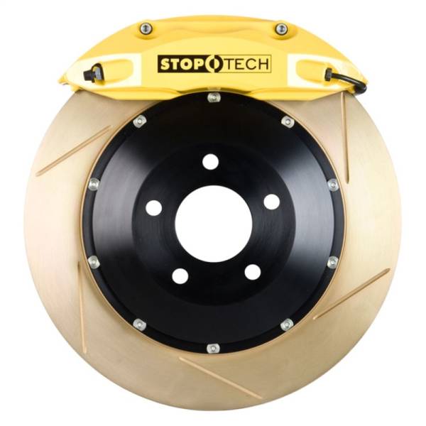 StopTech - StopTech 06-10 VW Golf/Jetta Front BBK ST-40 Caliper Yellow / 2pc Zinc Slotted 355x32mm Rotor