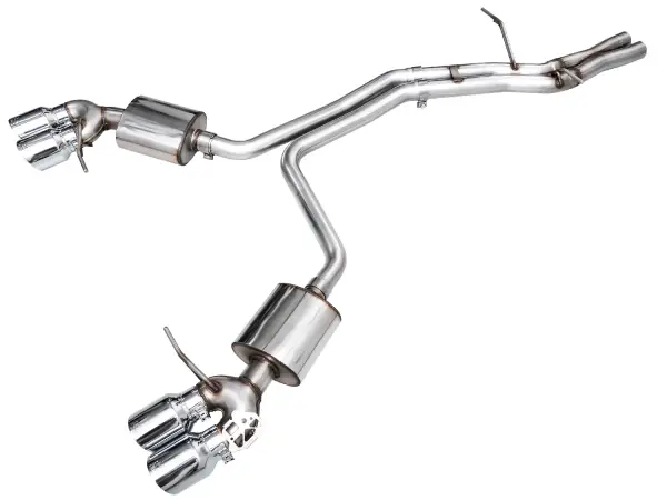 AWE Tuning - AWE Tuning 19-21 Porsche Macan 3.0T/2.9TT Touring Edition Catback Exhaust w/ Chrome Silver Tips