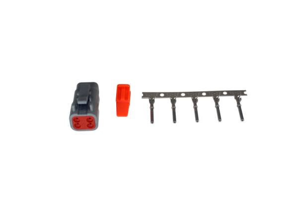 AEM - AEM DTM Style 4-Way Receptacle Connector Kit with 5 Female Pins