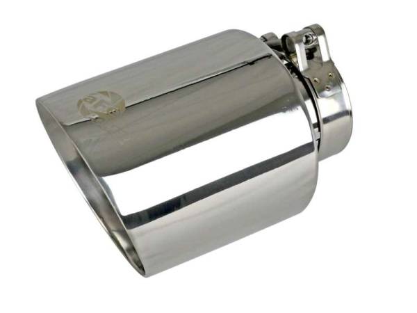 aFe - aFe MACH Force-Xp 2-1/2in 304 SS Clamp-On Exhaust Tip 2.5in In / 4.5in Out / 7in.L - Polished