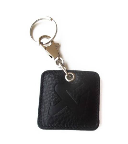 Akrapovic - Akrapovic Square Leather Keychain - black