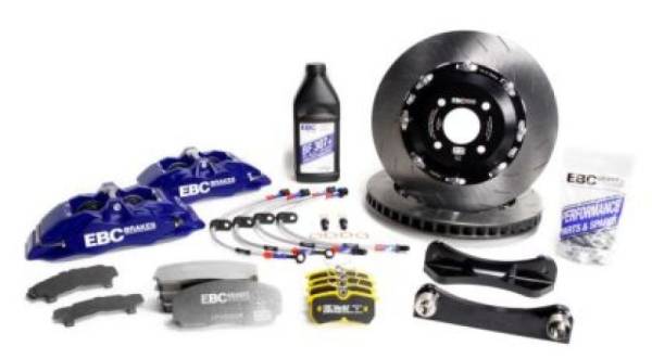 EBC - EBC Racing 92-00 BMW M3 (E36) Blue Apollo-4 Calipers 330mm Rotors Front Big Brake Kit - BBK003BLU-1