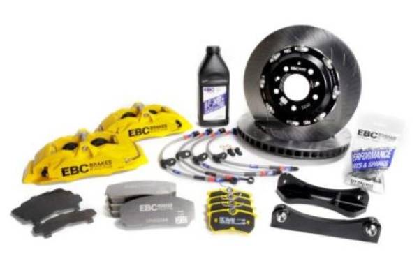 EBC - EBC Racing 92-00 BMW M3 (E36) Yellow Apollo-4 Calipers 330mm Rotors Front Big Brake Kit