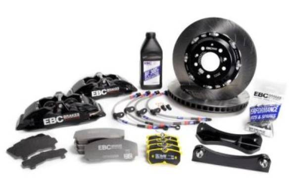 EBC - EBC Racing 00-07 BMW M3 (E46) Black Apollo-4 Calipers 355mm Rotors Front Big Brake Kit