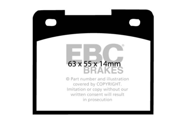 EBC - EBC 66-68 Volvo 140 1.8 Greenstuff Rear Brake Pads