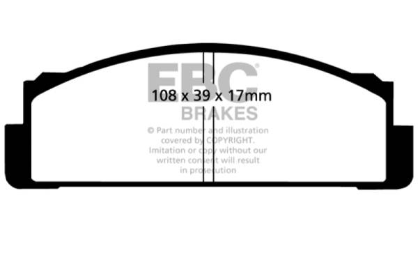 EBC - EBC 68-83 Fiat 124 1.6 Greenstuff Front Brake Pads