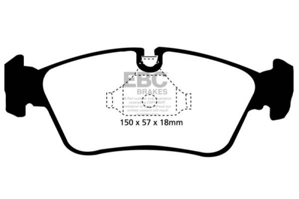 EBC - EBC 99-02 BMW Z3 2.5 Greenstuff Front Brake Pads