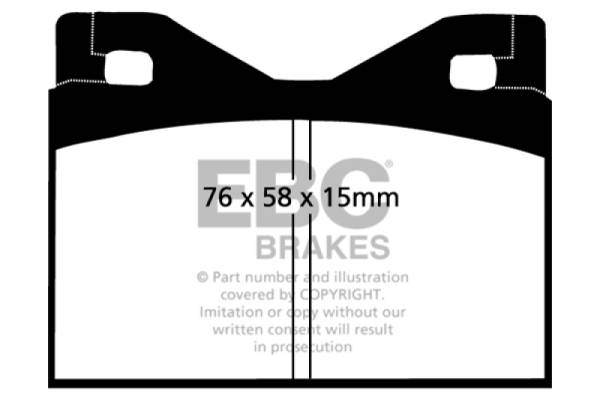 EBC - EBC 71-75 Ferrari 365 GTBB 4.4 Greenstuff Rear Brake Pads