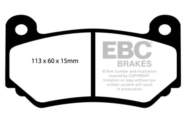 EBC - EBC 08-11 Lotus Exige 1.8 Supercharged (240) Greenstuff Front Brake Pads