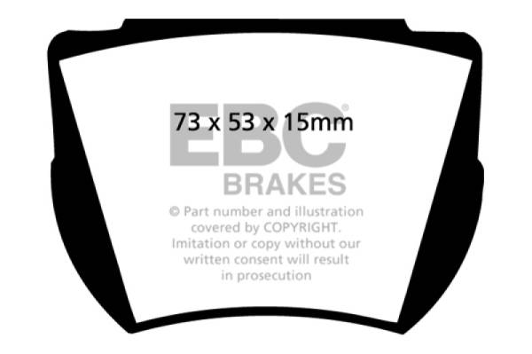 EBC - EBC 59-65 Aston Martin DB4 3.7 Convertible Greenstuff Rear Brake Pads