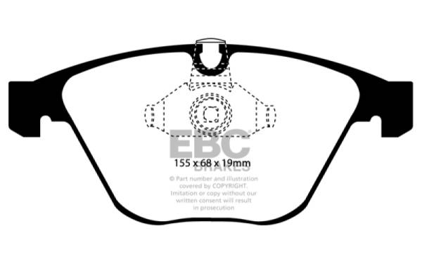 EBC - EBC 11-12 BMW 1M Coupe 3.0 Twin Turbo Greenstuff Front Brake Pads