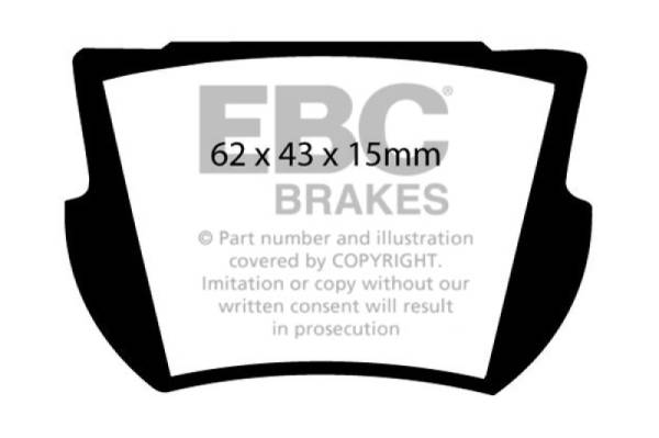 EBC - EBC 66-74 Lotus Elan 1.6 Greenstuff Rear Brake Pads