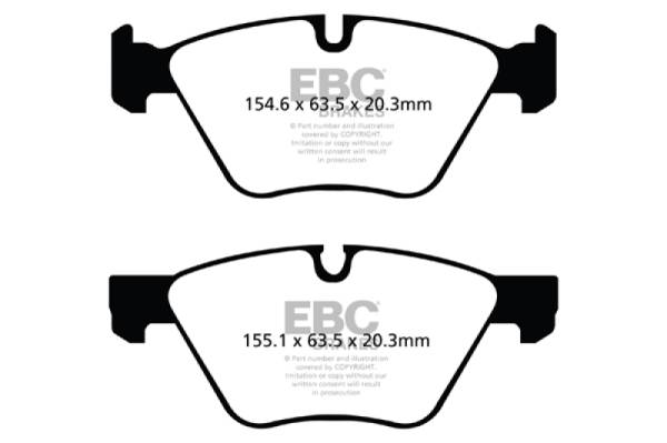 EBC - EBC 09+ BMW Z4 3.0 (E89) Greenstuff Front Brake Pads