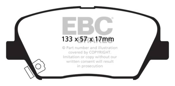 EBC - EBC 12+ Hyundai Azera 3.3 Greenstuff Front Brake Pads