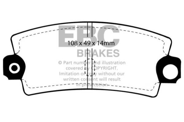 EBC - EBC 85-90 Lotus Esprit 2.2 Greenstuff Rear Brake Pads