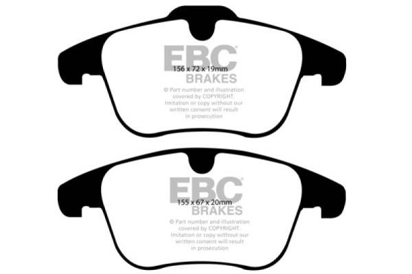 EBC - EBC 11-15 Land Rover Range Rover Evoque 2.0 Turbo Greenstuff Front Brake Pads