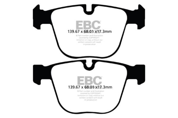 EBC - EBC 10+ BMW 535i 3.0 Twin Turbo GT (F07) Greenstuff Rear Brake Pads