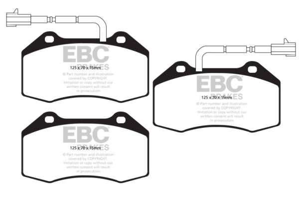 EBC - EBC 14+ Alfa Romeo 4C 1.75 Turbo Greenstuff Front Brake Pads