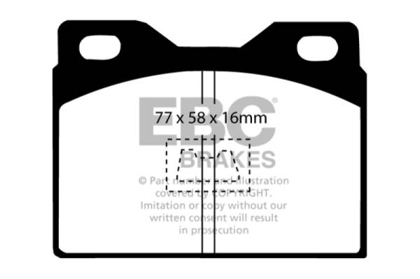 EBC - EBC 76-85 Porsche 924 2.0 Greenstuff Front Brake Pads