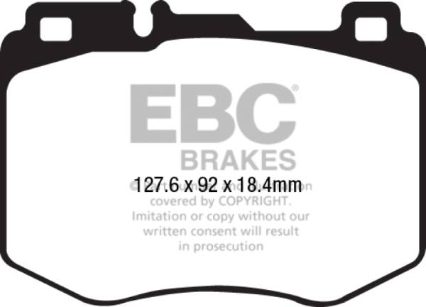 EBC - EBC 15-16 Mercedes-Benz C400 (W205) 3.0 Twin Turbo 4-Matic Greenstuff Front Brake Pads