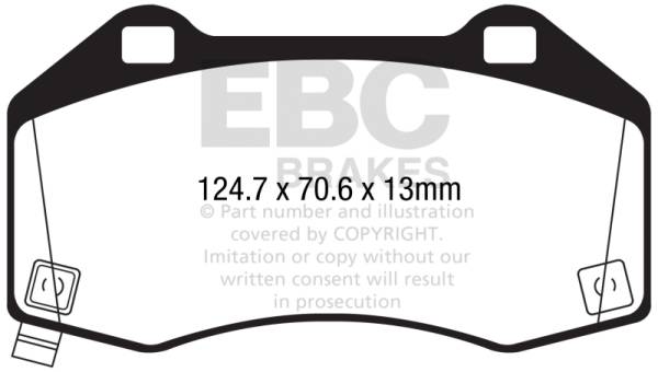 EBC - EBC 2017+ Fiat 124 Spider 1.4L Turbo Abarth Greenstuff Front Brake Pads