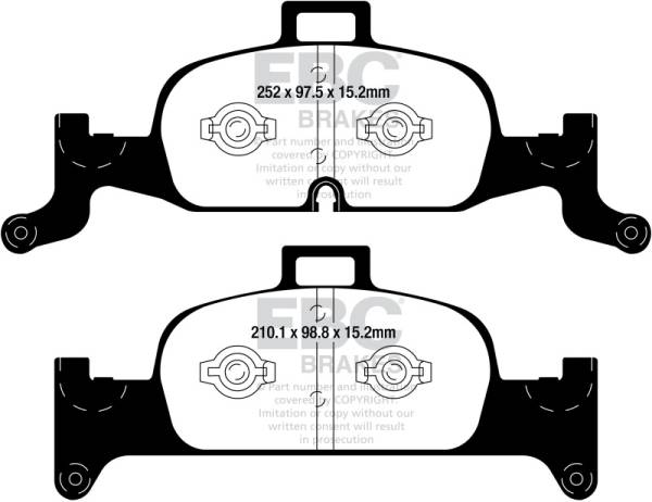 EBC - EBC 2018+ Audi A4 Allroad Quattro 2.0L Turbo Greenstuff Front Brake Pads