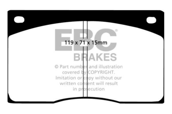 EBC - EBC 93-97 Aston Martin DB7 3.2 Supercharged Greenstuff Front Brake Pads