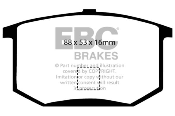 EBC - EBC 75-80 Lotus Esprit 2.0 Greenstuff Rear Brake Pads