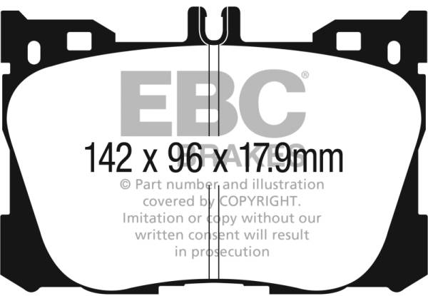 EBC - EBC 2019+ Mercedes-Benz CLS450 (C257) 3.0L Turbo Greenstuff Front Brake Pads