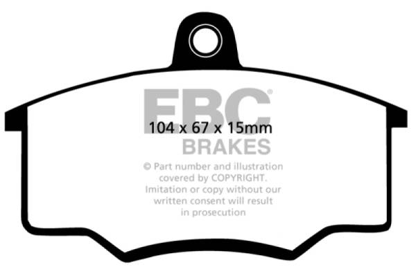 EBC - EBC 81-84 Audi Coupe 2.2 Greenstuff Front Brake Pads